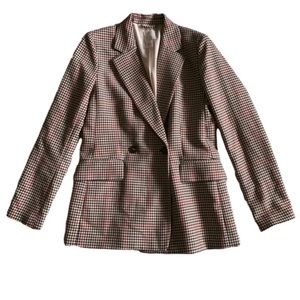 H&M Double Button Houndstooth Light Academia
